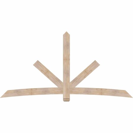 Ekena Millwork Alberta Smooth Timber Gable Bracket, Douglas Fir, 108"W x 54"H x 1 1/2"D x 5 1/2"F, 12/12 Pitch GBW108X54X0206ALB00SDF